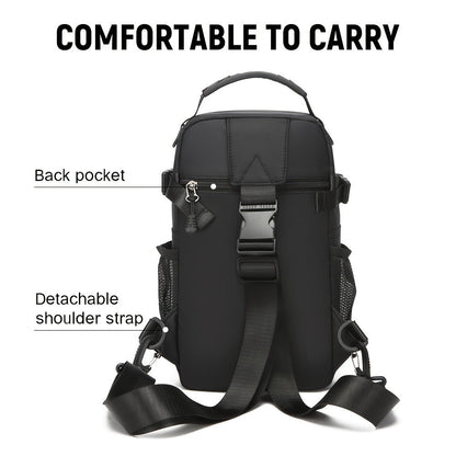 Crossbody Chest Bag Unisex Multipurpose Shoulder Sling Bag with Adjustable Strap Zipper Closure Versatile Carry Styles for Daily Use Travel Outdoor Black Grey