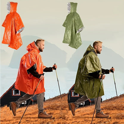 Emergency Rain Poncho 4 Pack & 14 Pack – Retains 90% Body Heat, Reusable Waterproof Raincoat for Men Women Adults, Camping Hiking Survival Kit Gear