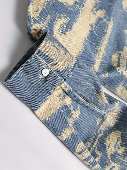 Men's Versatile Denim Pullover Coat Everyday 821