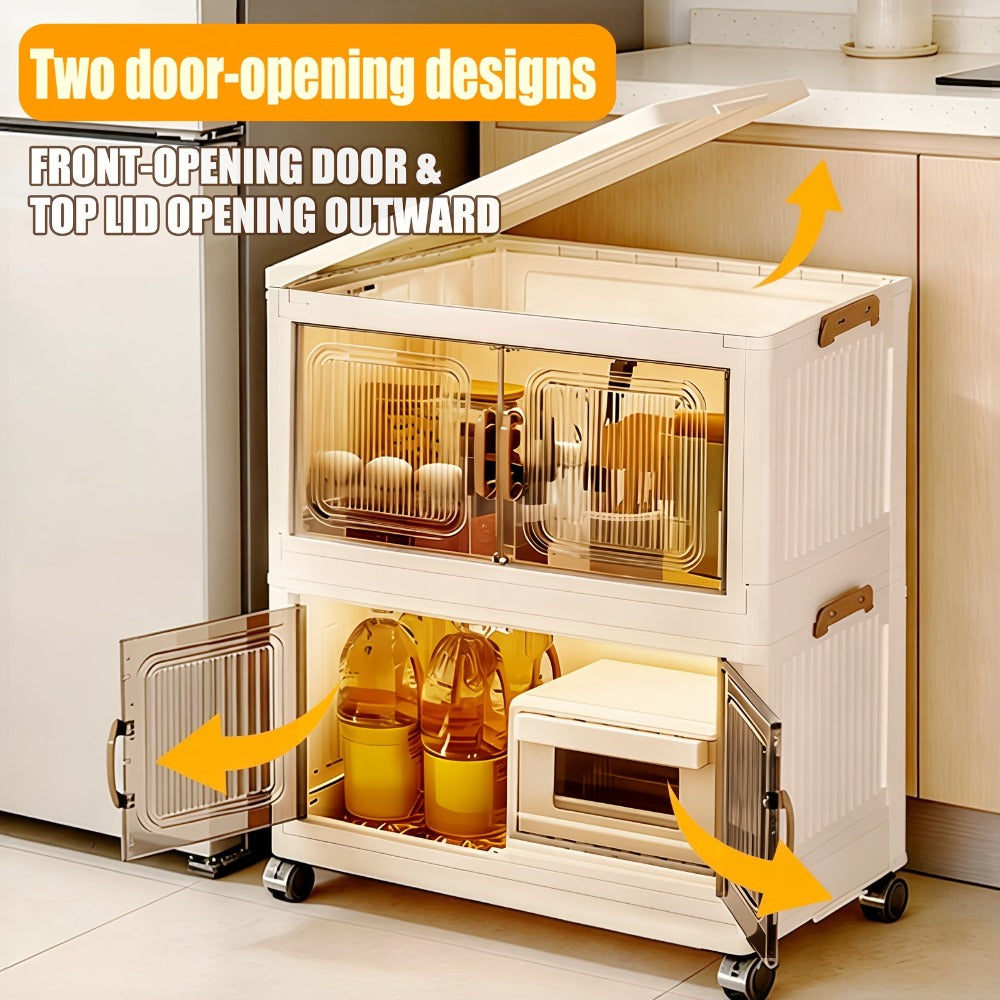 Acrylic Display Cabinet with Clear Door – Dust-Proof Blind Box Figure Showcase Shelf for Mini Toys Collectibles, 2/4/5 Layer Curio Display Case for Living Room Retail Home Decor
