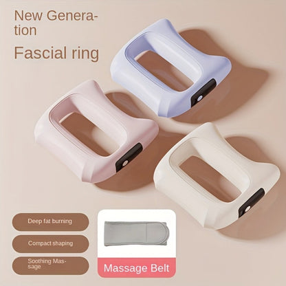 Dual Motor Electric Fascia Ring with Massage Belt – 8 High-Frequency Vibration Modes, Type-C Rechargeable Large Battery, Ergonomic Grip, Upgraded Vibration Massager for Full Body Muscle Relief