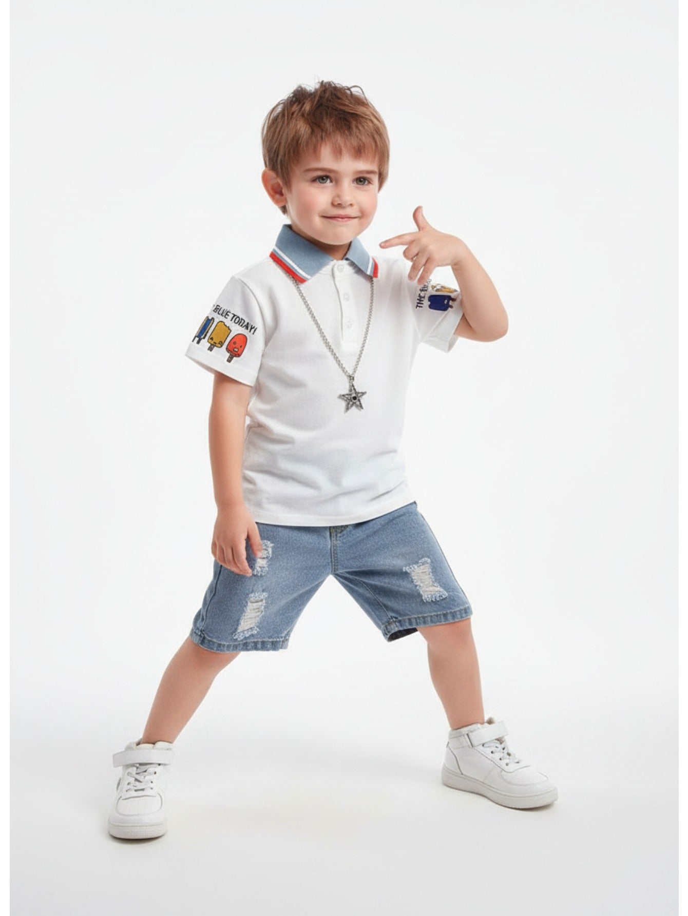 Boys' Cartoon Shorts - Short Sleeve Summer