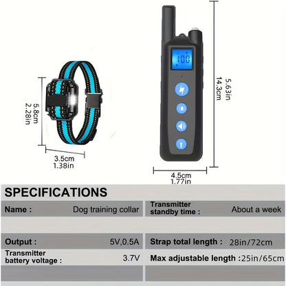 Remote Dog Training Collar 2600ft Rechargeable - Vibration & Sound Modes Adjustable Nylon Strap USB Charging for Small to Large Dogs 1, 2 or 3 Dog Sets