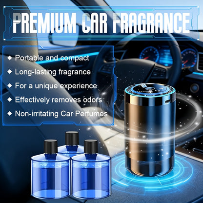 [Buy One Get Three Free] Car Perfume, Car Accessories, Car Fragrance Rechargeable, Odor Removal, Multiple Fragrances, with LED Lights, Automatic Shutdown, Silent Leak Proof Design, Providing Fresh Fragrance for Cars