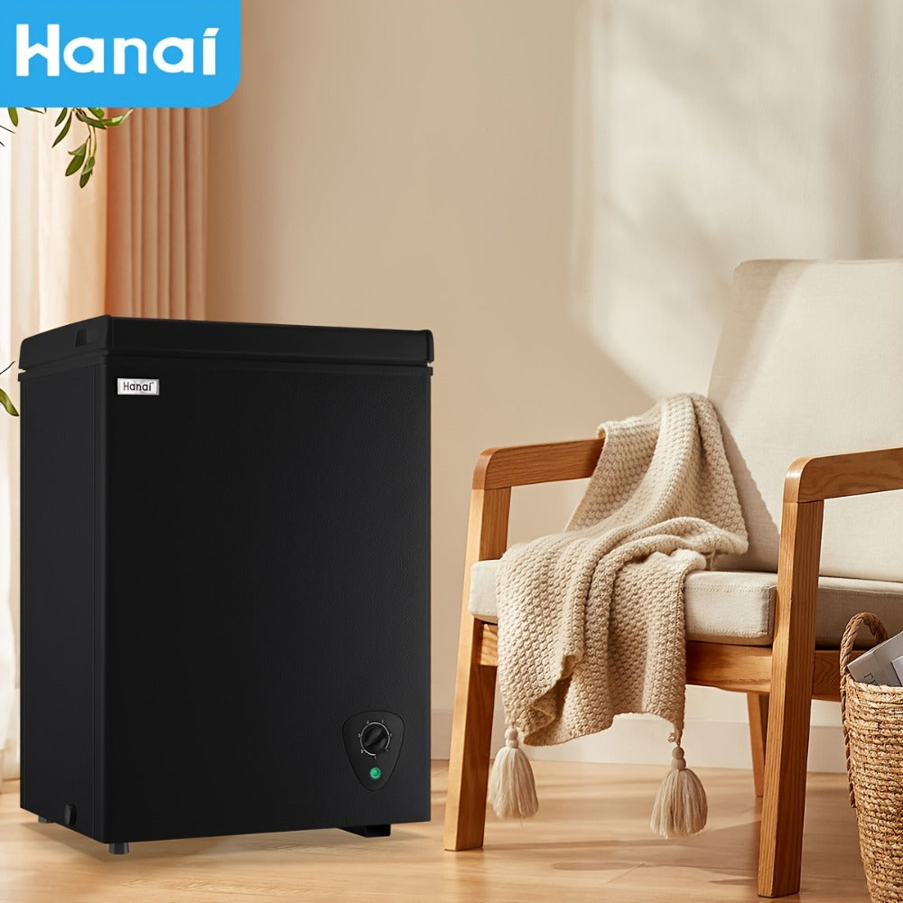Chest Freezer, Compact Mini Deep Freezer with 7-Level Temperature Control (-11.2°F to 50°F), Low Noise R600a Compressor, Removable Basket – 3.8 Cu Ft Upright Freezer for Dorm, Apartment, Garage & Home Kitchen