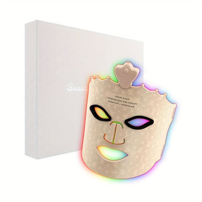 Red Light Therapy Face Mask 7 Color LED – FDA Cleared Silicone Mask for Anti-Aging, Wrinkles, Acne & Skin Whitening, Eye Protection, USB Rechargeable