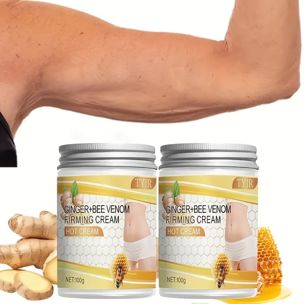 Glycerin Vitamin E Body Firming Cream 2pcs 100g Each Moisturizing Toning Lotion Skin Tightening Elasticity Nourishing Daily Care for Abdomen Arms Legs Back Waist All Skin Types Women