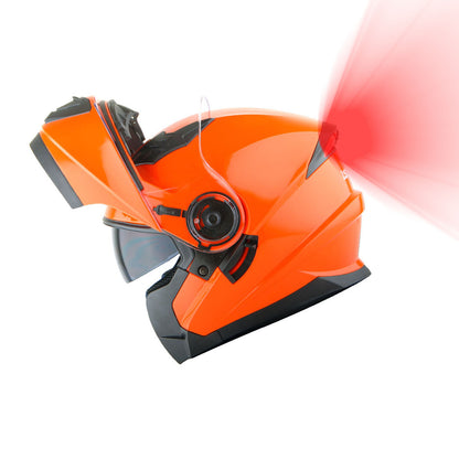 Motorcycle Modular Full Face Dual Visor Helmet Sun Shield Optional LED Tail Light: Modular901