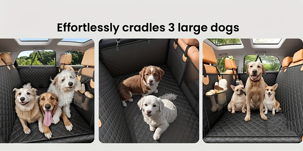 Dog Backseat Expander -Large Space, Dog Car Seat Cover Hard Bottom CanAccommodate 400 Pounds, Sturdy Dog Backseat Expander, Dog HammockCar Dog Lathe, SUV, Truck