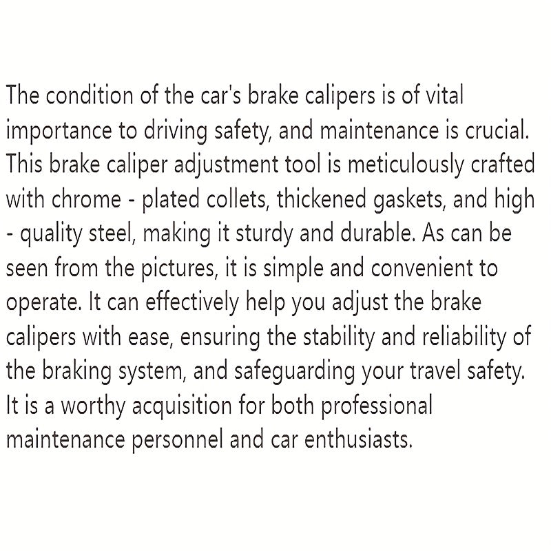 Tool for Recoiling Brake Caliper Pistons, Ideal for Replacing Brake Pads in Various Vehicles