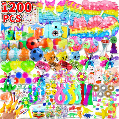 1000-1200 Piece Bulk Fidget Toys Party Favors – Assorted Mini Sensory Toys for Kids Classroom Prize Box Easter Egg Fillers Goodie Bag Stuffers Birthday Carnival Rewards
