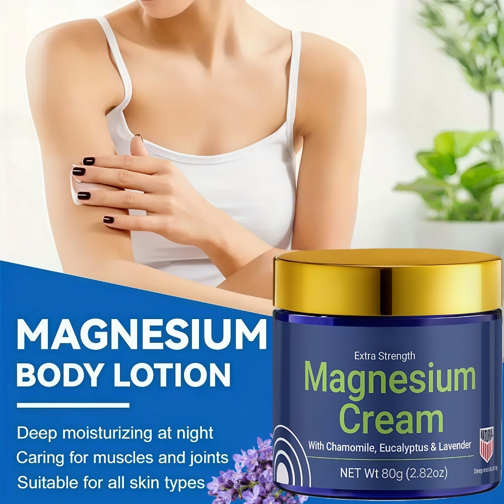 Magnesium Deep Hydration Body Lotion 2-Pack — Fast Absorbing Non-Greasy Moisturizing Cream for Dry Skin, Skin-Friendly Formula for Office Workers Athletes Seniors Daily Body Care