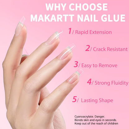 Acrylic Nail Glue Set 14 Pcs No Lamp Quick Dry Super Strong Bond — 12×2ml + 2×7ml Bulk Pack for Press On Nails, Fake Nails, Rhinestones & Nail Art Repair | Long-Lasting DIY & Salon Adhesive for Women