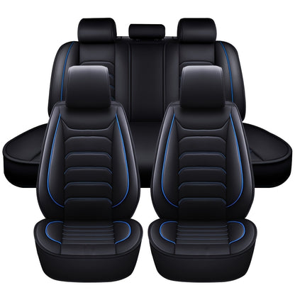 Faux Leather Car Seat Covers 5-Seat Full Set – Waterproof 360° Protection, Foam Padding, Universal Fit for SUV, Truck & Sedan (6 Colors)