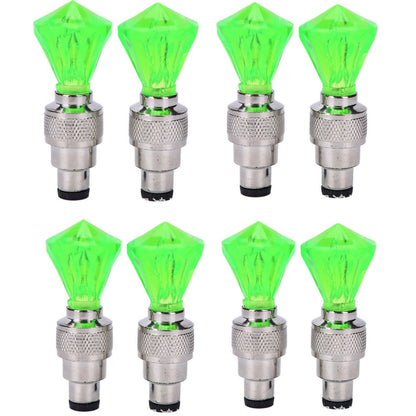 LED Breathing Light Tire Valve Caps – Running Horse & Wind Fire Wheel Light Effect for Car & Motorcycle Wheels