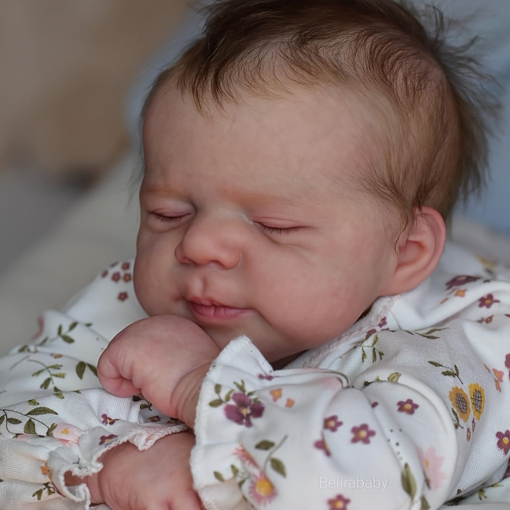 Reborn Baby Doll 19 Inch Full Vinyl Body Lifelike Newborn Girl Doll with Hand-Rooted Hair 3D Painted Skin Clothes Pacifier Bottle Birth Certificate – Perfect Gift for Girls Kids Collectors Birthday Christmas
