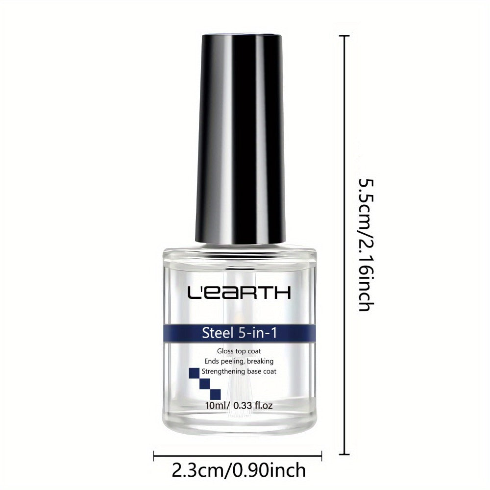 Nail Strengthening Kit 5-in-1 Formaldehyde-Free – Top Coat, Base Coat, Nail Hardener, Cuticle Oil & Polish Remover | Complete Manicure Set for Weak Brittle Peeling Nails | Nail Treatment Gift for Women