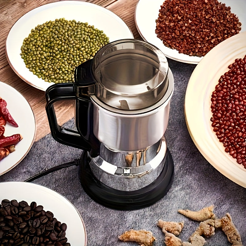 Electric Coffee Grinder 300W 25000RPM – 8-Blade Stainless Steel Spice & Grain Mill for Coffee Beans, Nuts, Spices | Home, Cafe & Camping