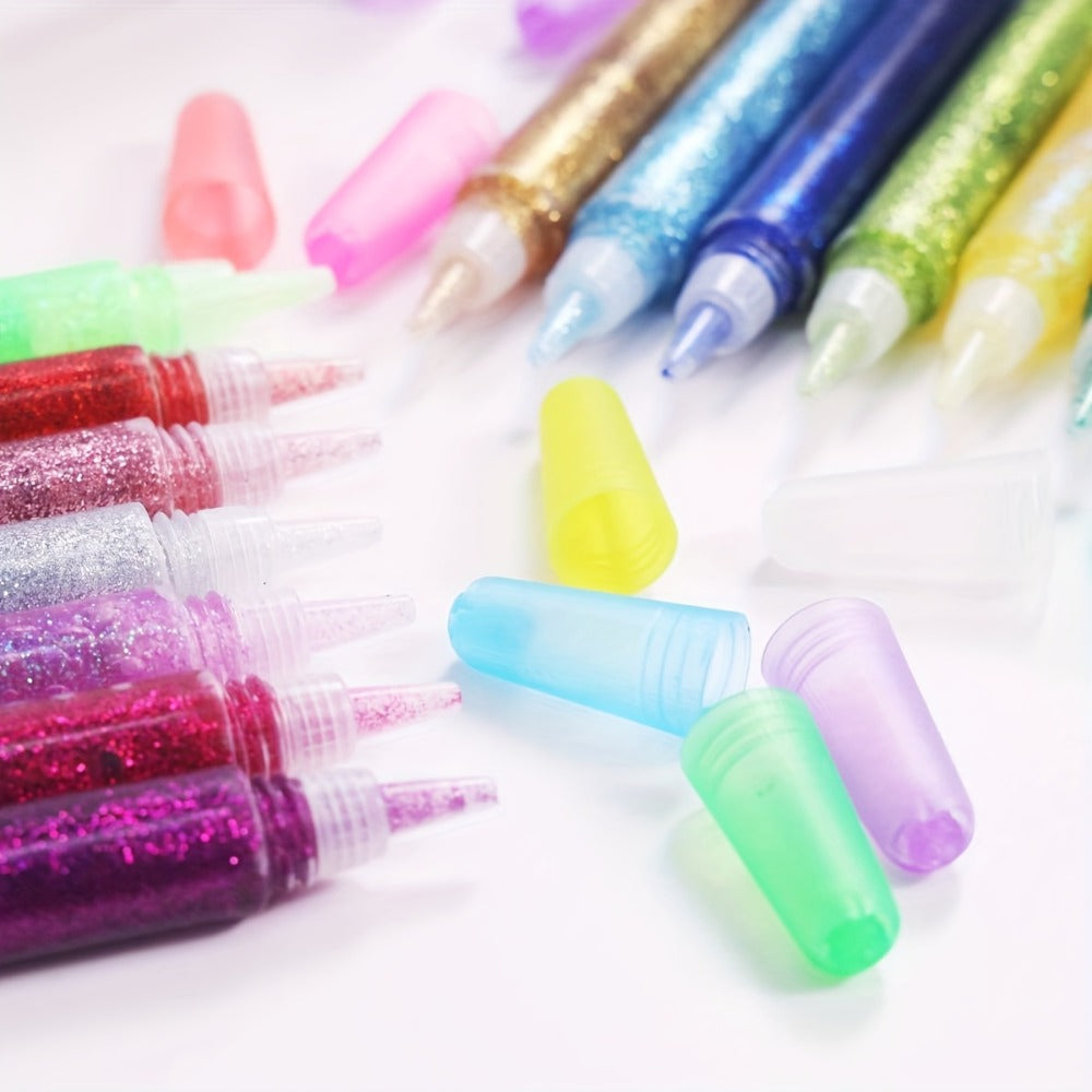 Glitter Glue Pens 30 Count Washable Sparkle Set for Kids – 15 Colors Extra Fine Non-Toxic Gel Glue for Arts Crafts Scrapbooking Slime School Projects, ASTM Certified Birthday Christmas Gift