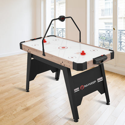 54 Inch Air Hockey Table with LED Scorer – Indoor Arcade Hockey Game Set with 2 Pucks & 2 Pushers, Portable Sports Gaming Table for Game Room, Family & Home Entertainment