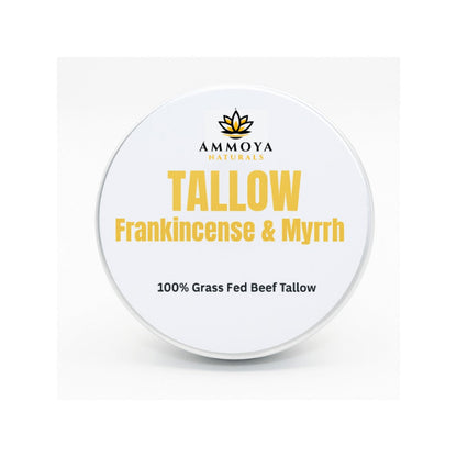 Tallow Balm Grass-Fed Natural Moisturizer for Dry Skin — Deep Hydrating Handcrafted Body Balm 3 Scents Chamomile Rose Honey Frankincense Myrrh, Nourishing Skin Balm for Women Men