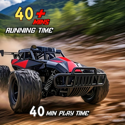 RC Off-Road Car with LED Lights for Kids Ages 6+ – High Speed All-Terrain Remote Control Buggy Light-Up RC Truck for Boys & Girls, Best Birthday Christmas Holiday Gift