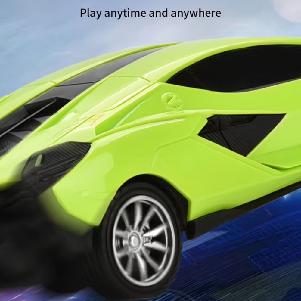 High-Speed Drift RC Car 1:24 Scale with LED Lights 4-Channel Simulation Model Remote Control Car for Kids Boys Girls – Green Blue Black Red Black, Birthday Christmas Halloween Gift Ages 6+