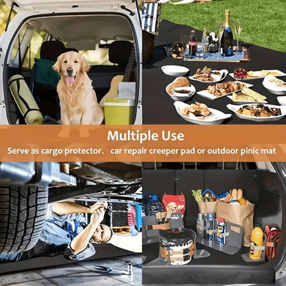Car Floor Mats Set of 4 Halloween Theme – Universal Front & Rear All-Weather Floor Mats for Cars, SUVs & Trucks, Durable Polyester Interior Protection with Scarlet Killer Breeze Design