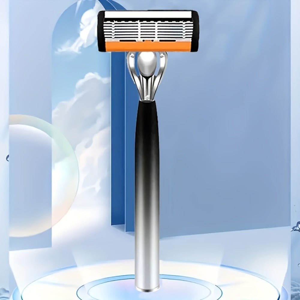 Safety Razor Set for Men 2 Anti-Slip Handles & 24 Ultra-Sharp Replaceable Stainless Steel Blades – Smooth Painless Close Shave, Luxury Wet Shaving Kit, Grooming Gift for Men