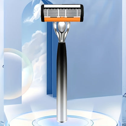 Safety Razor Set for Men 2 Anti-Slip Handles & 24 Ultra-Sharp Replaceable Stainless Steel Blades – Smooth Painless Close Shave, Luxury Wet Shaving Kit, Grooming Gift for Men