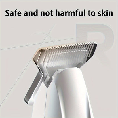 Pet Grooming Clippers USB & Battery Powered - Low Noise Electric Hair Trimmer for Cats Small Dogs, Cordless Rechargeable Pet Clipper for Face Paws Body, Portable Travel Grooming Tool, White