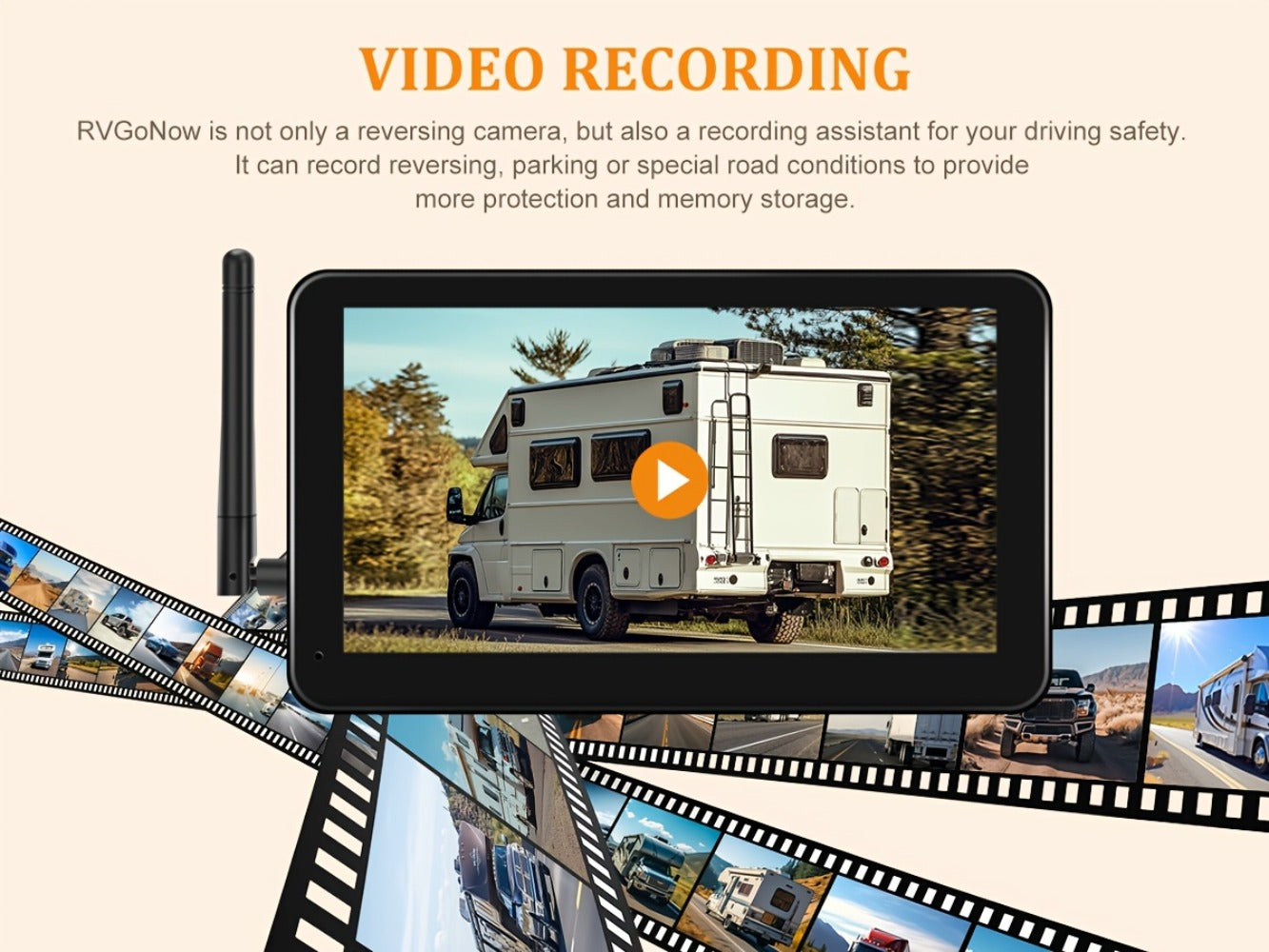 RV Backup Camera Wireless System – 7" HD 1080P Touchscreen Monitor, Night Vision, BSD Blind Spot Detection, 4-Channel, Furrion Compatible, Plug & Play for Trailer Truck Camper Motorhome