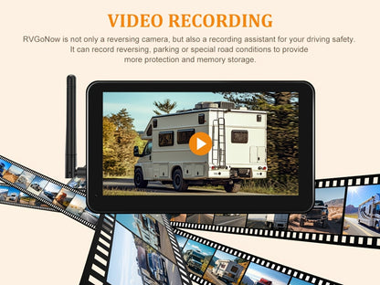 RV Backup Camera Wireless System – 7" HD 1080P Touchscreen Monitor, Night Vision, BSD Blind Spot Detection, 4-Channel, Furrion Compatible, Plug & Play for Trailer Truck Camper Motorhome
