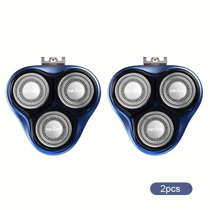 Electric Shaver Men 3D Floating Rotary Head Rechargeable Razor – Pop-Up Trimmer 1-Hour Fast Charge LCD Display, Wet Dry Shaving Machine Replaceable Cutter Head for Home & Travel Daily Grooming