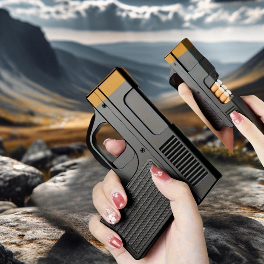 Cigarette Box Lighter Creative Design – Windproof Butane Torch with Adjustable Flame, Cigar & BBQ Lighter, Outdoor Portable Kitchen Baking Essential, Unique Gift Idea (Butane Not Included)