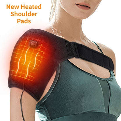 USB Heated Shoulder Pad with 3-Speed Temperature Control – Electric Heating Wrap for Shoulder & Neck Pain Relief, Keep Warm Massage Tool, Gift for Men & Women