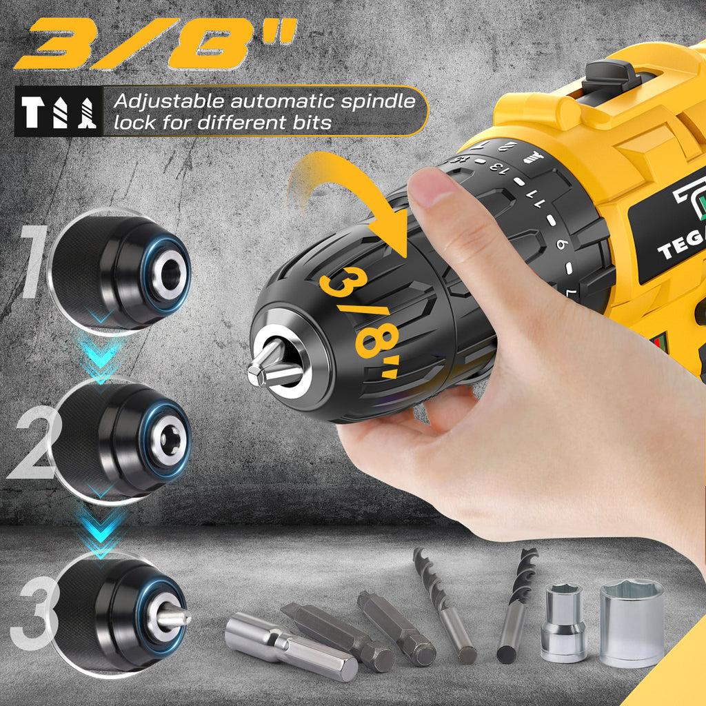 [20V Cordless Drill Set] 30|88|136|148pcs Electric Drill ToolBox Set | Cordless Rechargeable Electric Drill Tool Set, Equipped 1 Or 2 Battery, Hand Tools, Pliers, Bits Set, Suitable Construction, Industry & Home Decoration, Men's Gift, The Best Gift