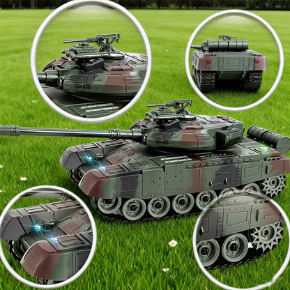 RC Armored Tank 1:16 Scale All-Terrain Tracked Off-Road – Remote Control Military Tank Collectible Display Model for Boys Kids & Collectors, Best Birthday Christmas New Year Gift Ages 6+