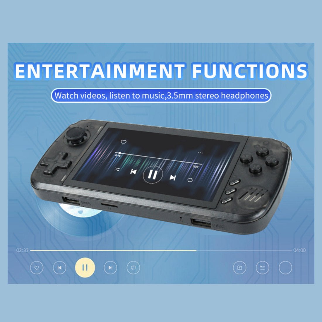 Powkiddy X39 PRO Handheld Game Console – 4.5" IPS 854×480 5600+ Preloaded Games HDMI Output Dual Player 3000mAh Linux Retro Gaming System