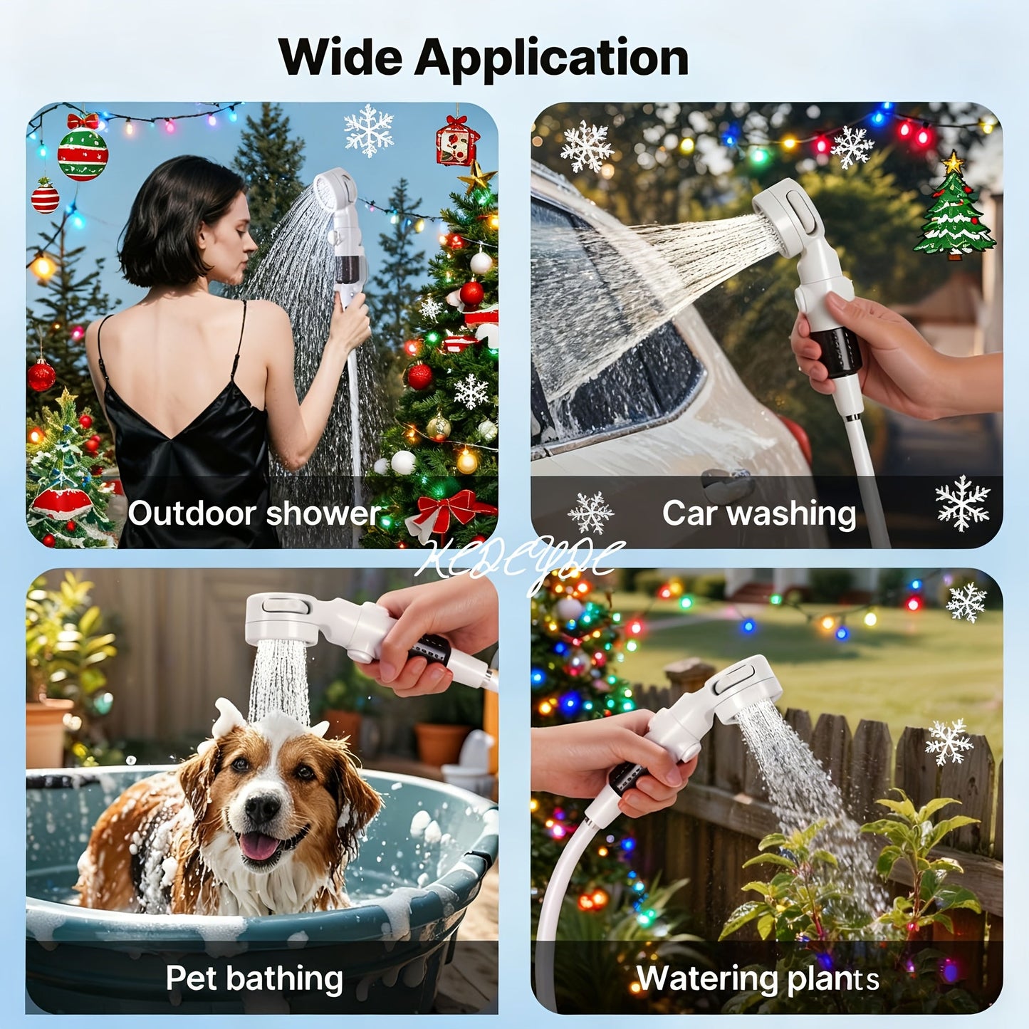 Portable Outdoor Shower Pump 4-in-1 Set | IPX7 Waterproof Camping