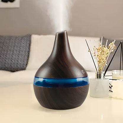 2-Pack Cool Mist Humidifier & Aromatherapy Essential Oil Diffuser – Includes 16 Essential Oils & 7-Color Lights, 10.14oz Home Diffuser Set for Bedroom, Living Room & Office, Black
