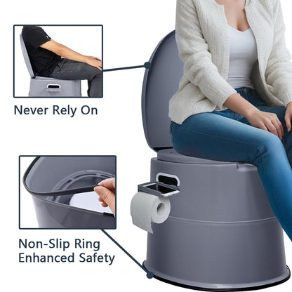 Portable Camping Toilet for Adults Extra Large Tall Spacious with Lid Hygienic Outdoor Travel Toilet for Car Hiking Beach Camping Fishing Emergency Use Heavy Duty Portable Potty