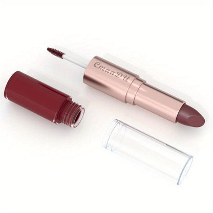Dual-Ended Matte Lipstick & Lip Gloss Set 4pcs — 2-in-1 Velvety Long-Lasting Lip Color, Non-Drying Comfortable Formula, Precise Application Lip Kit Gift for Women