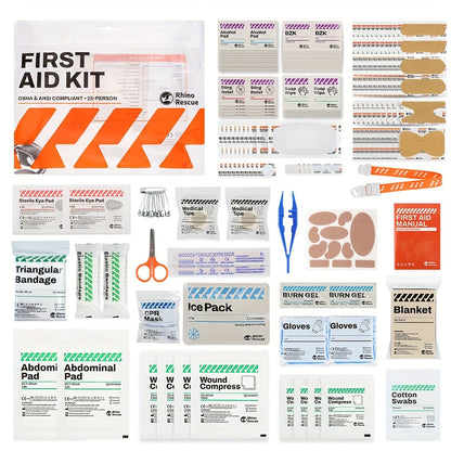 220-Piece First Aid Kit Refill Bag – Emergency Replacement Supplies with Bandages, Gauze & Wound Pads, Portable Refill Set for Home, School & Car, FSA & HSA Eligible