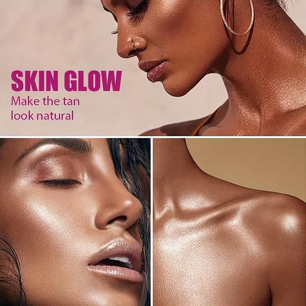 Sunless Self Tanning Mousse Deep Brown 3000X for Medium Dark to Dark Skin - Streak-Free Bronzing Foam with Carrot Oil & Coconut Oil, Hydrating Fake Tan 60ML