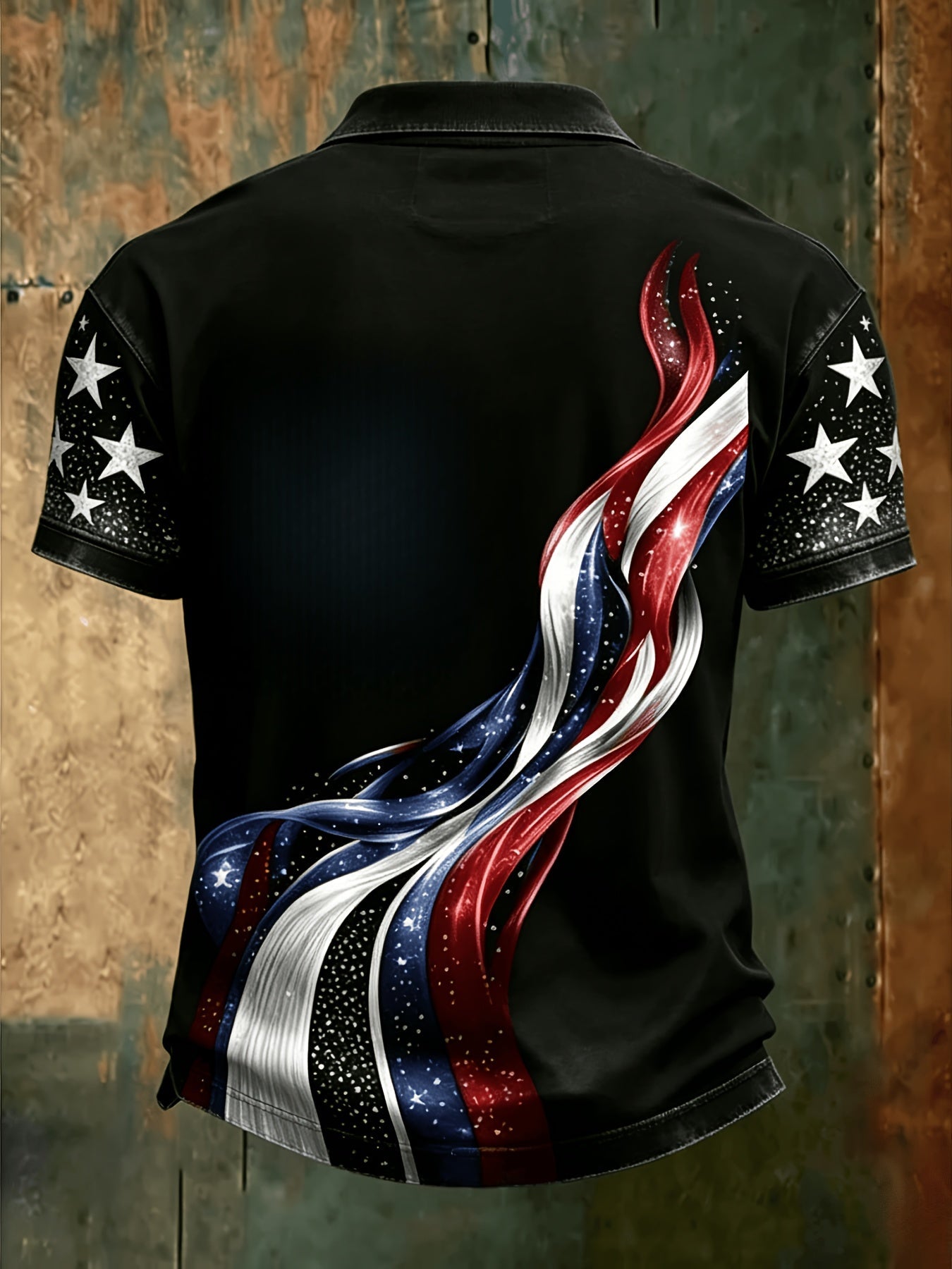 Men's Graphic Print Polo Shirt - Collared Short Sleeve 248421
