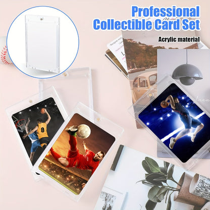 30pt Magnetic Card Holders 30/60 Pack – Clear Hard Plastic One-Touch Trading Card Cases, Protective Display Holders for Baseball, Sports, Pokemon & Game Cards, Bulk Set for Collectors