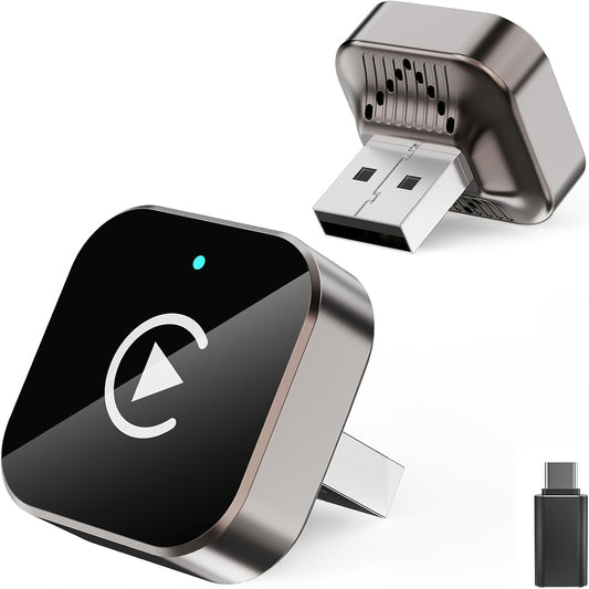 Wireless Carplay Adapter & Android Auto 2025 Upgrade Wired CarPlay to Wireless, 2-in-1 Mini USB Design with Fast Stable Connection Car Play for Apple IOS 10+, Android 11+ Version Car Play Wireless Adapter