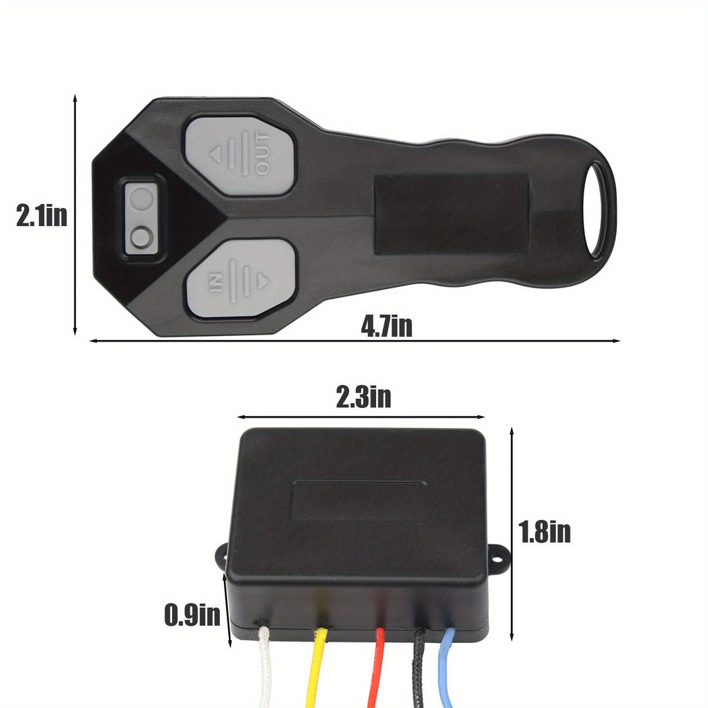 150ft Long Range Winch Remote Control Kit with 2 Remotes and 12V Switch Handset for Truck, ATV, SUV