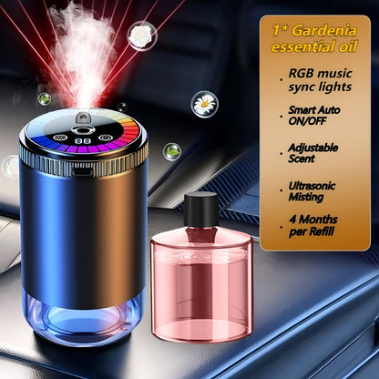 [Smart Fragrance Diffuser] Men's Car Accessories Smart Fragrance Diffuser, Dynamic Light Show And Starry Ceiling Mode, Natural French Aromatherapy Essential Oils/perfume, Adjustable Scent Intensity, Eliminates Car Odors, Long-lasting Freshness, Cologne Sc
